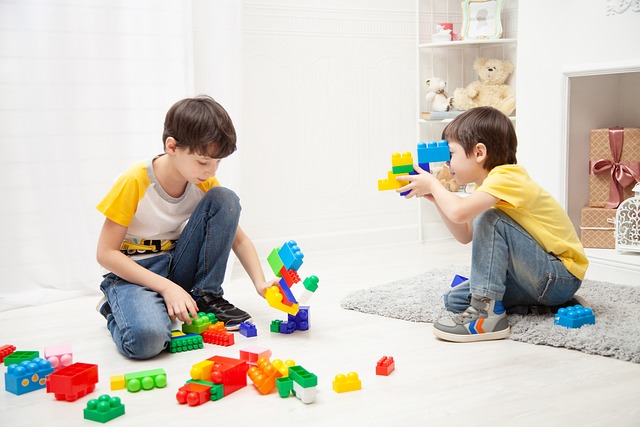 Kids Playing With Legos